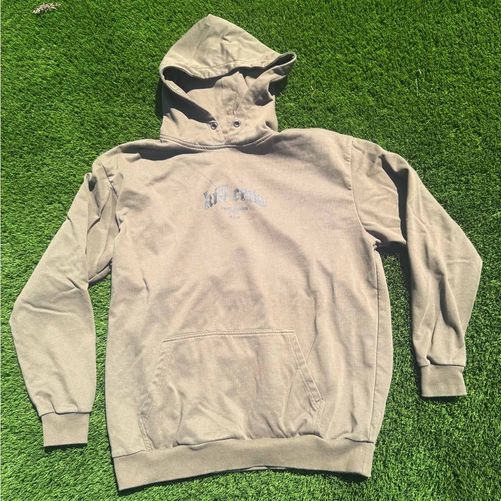 Kill Crew Olive Green Hooded Pullover Sweatshirt